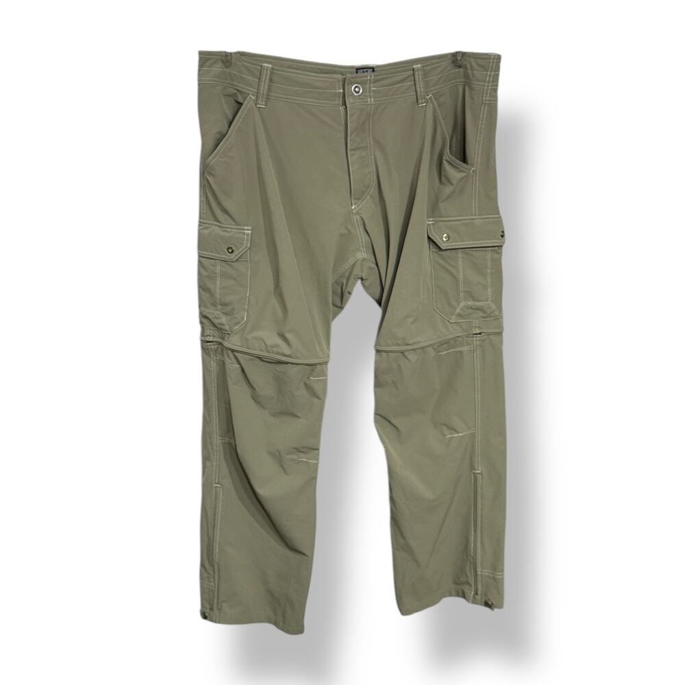 Kuhl‎ Men's Size 38x30 Renegade Convertible Cargo Pants Khaki Green Zip Hiking